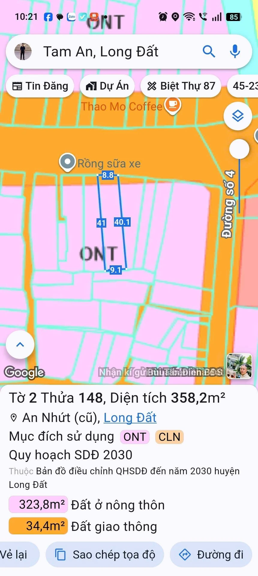 Bán đất mặt tiền QL55 Long Điền 358m2 - 4.1 tỷ - Ảnh 1