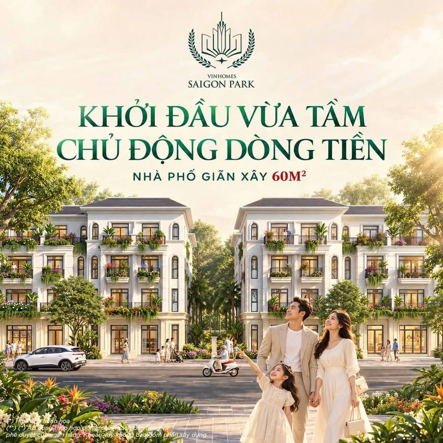 Bán nhà phố liền kề 4 tầng 166m² Vinhomes Sài Gòn Park Hóc Môn 5,23 tỷ - Ảnh thu nhỏ 4