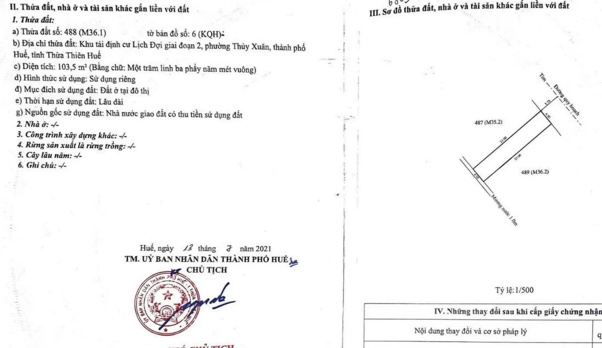 Bán đất view kênh 103.5m² Bàu Vá Huế - Ảnh thu nhỏ 4