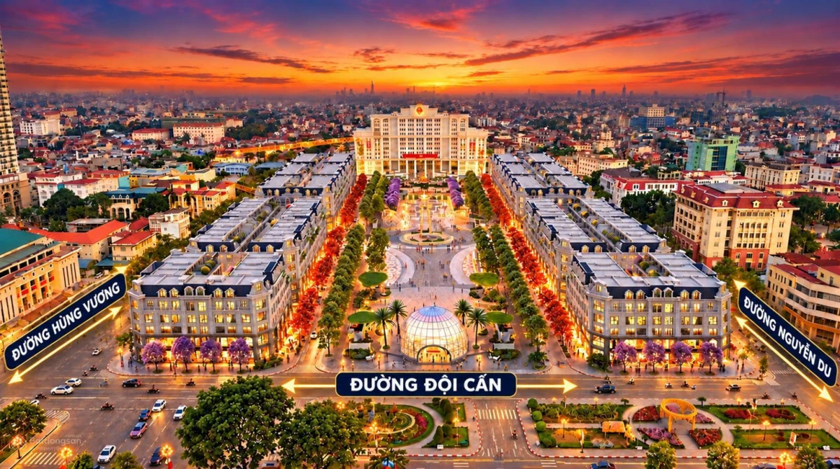 Rẻ vô đối! Giá từ 16,5 tỷ mua đứt shophouse 6 tầng Central Square khu phố đi bộ TP Thái Nguyên. - Ảnh 1