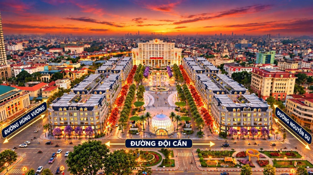 Rẻ vô đối! Giá từ 16,5 tỷ mua đứt shophouse 6 tầng Central Square khu phố đi bộ TP Thái Nguyên. - Ảnh 1