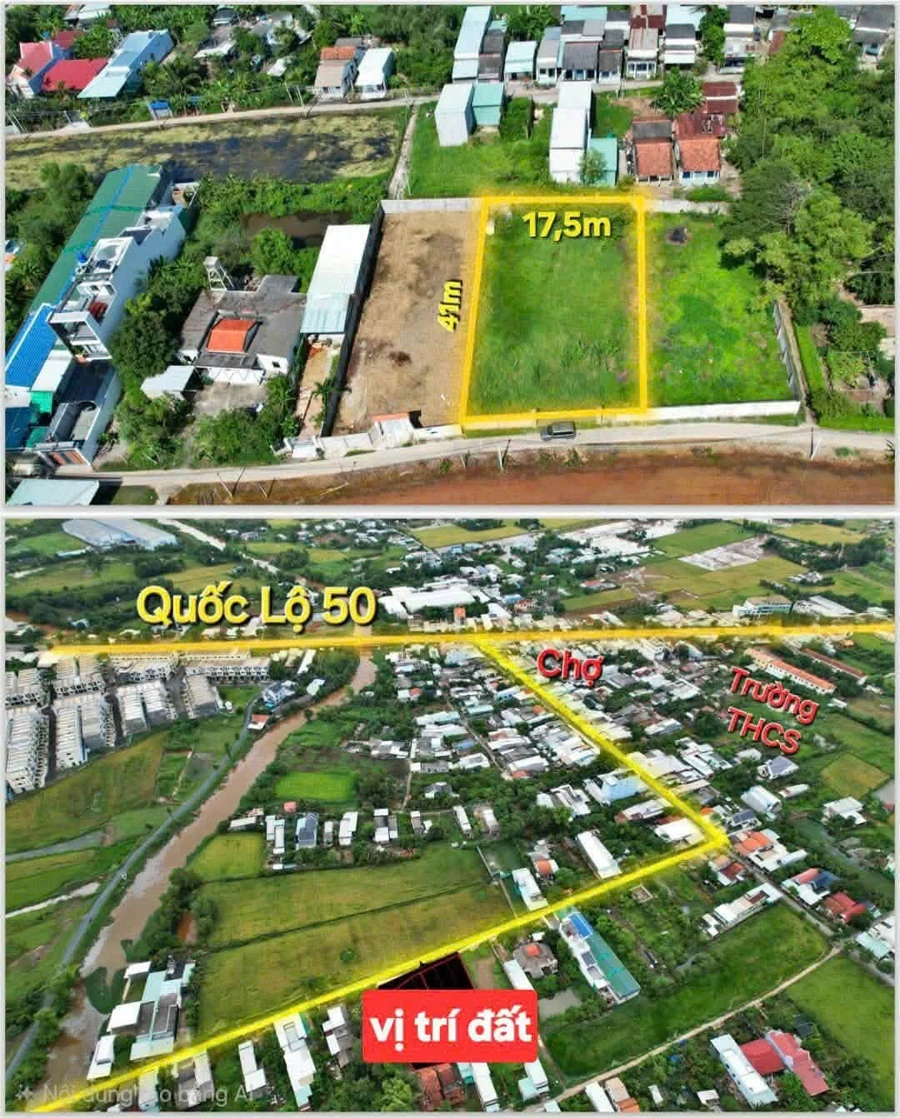 Bán đất vườn 700m² gần Cầu Mồng Gà, Quốc Lộ 50 - 2,95 tỷ - Ảnh 1