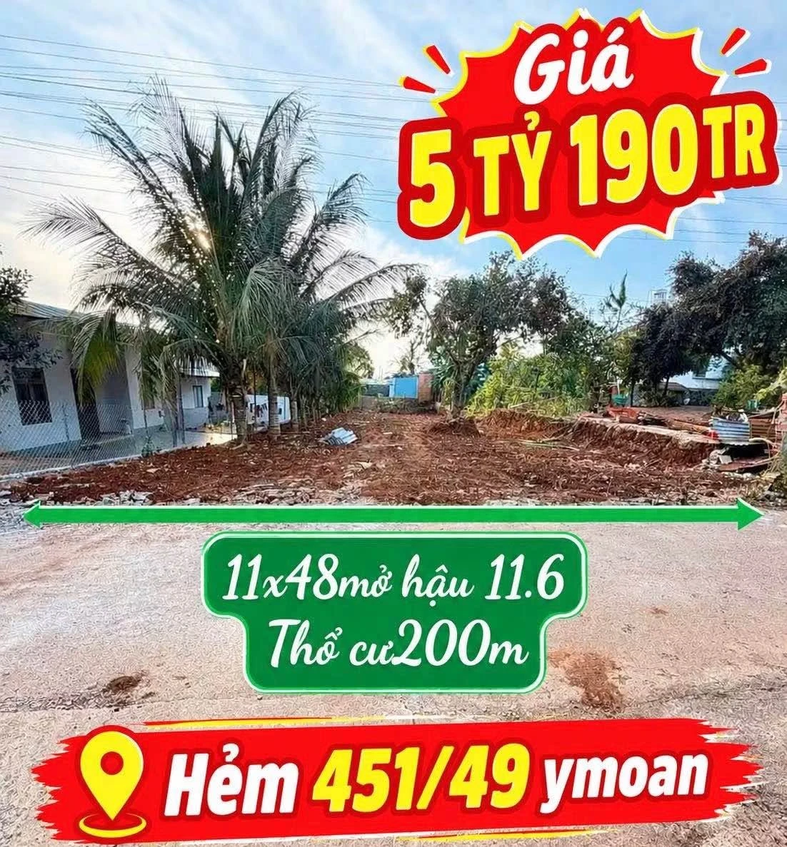 Bán đất 550m2 hẻm Yên Mỹ Quận 7 giá 5 tỷ 190 - Ảnh 1
