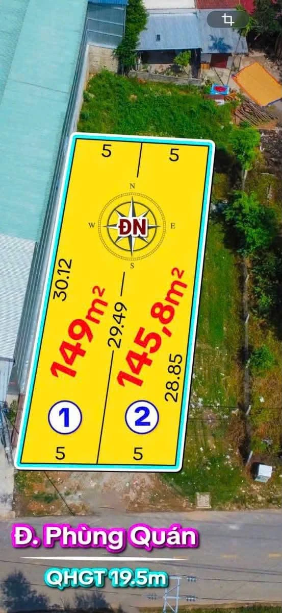 Bán 2 lô đất mặt tiền Phùng Quán Huế 145–149m² 2,1 tỷ - Ảnh thu nhỏ 3
