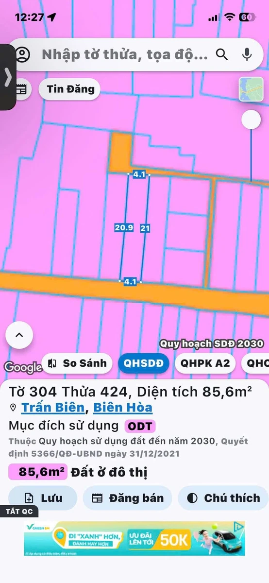 Bán đất hướng Nam đường Hoàng Thuyên 86m² Vũng Tàu - Ảnh thu nhỏ 2