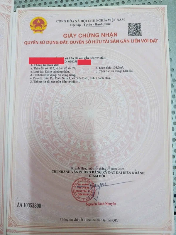 Bán đất mặt tiền Nguyễn Thị Minh Khai 211m² cách biển 1 phút, Khánh Hòa tangnhonphua