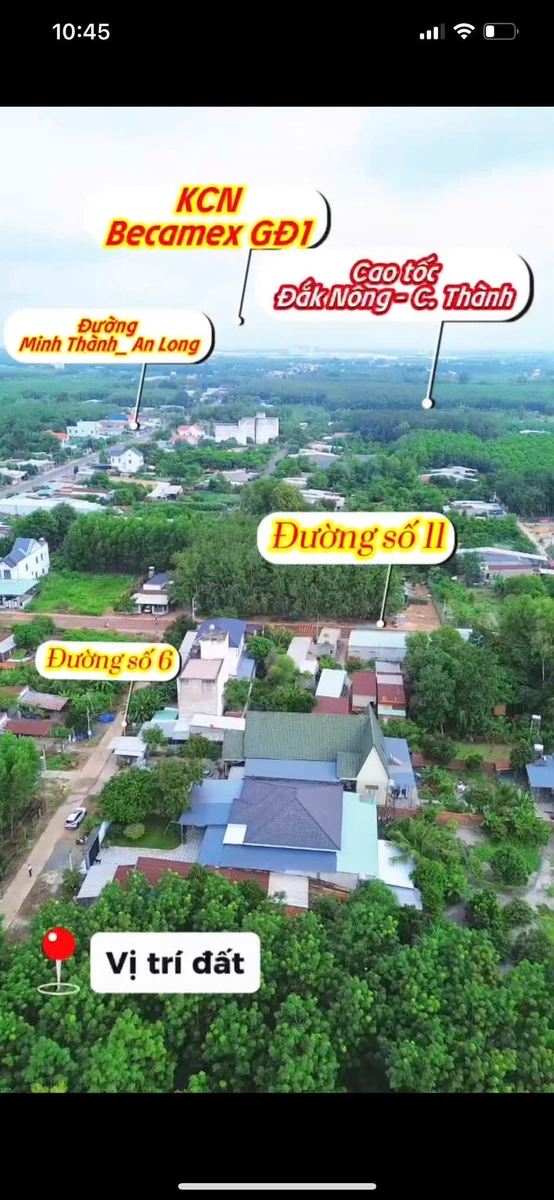 Bán đất xây trọ 10x50m Đường Số 6 Minh Thành, Bình Dương - Ảnh thu nhỏ 2