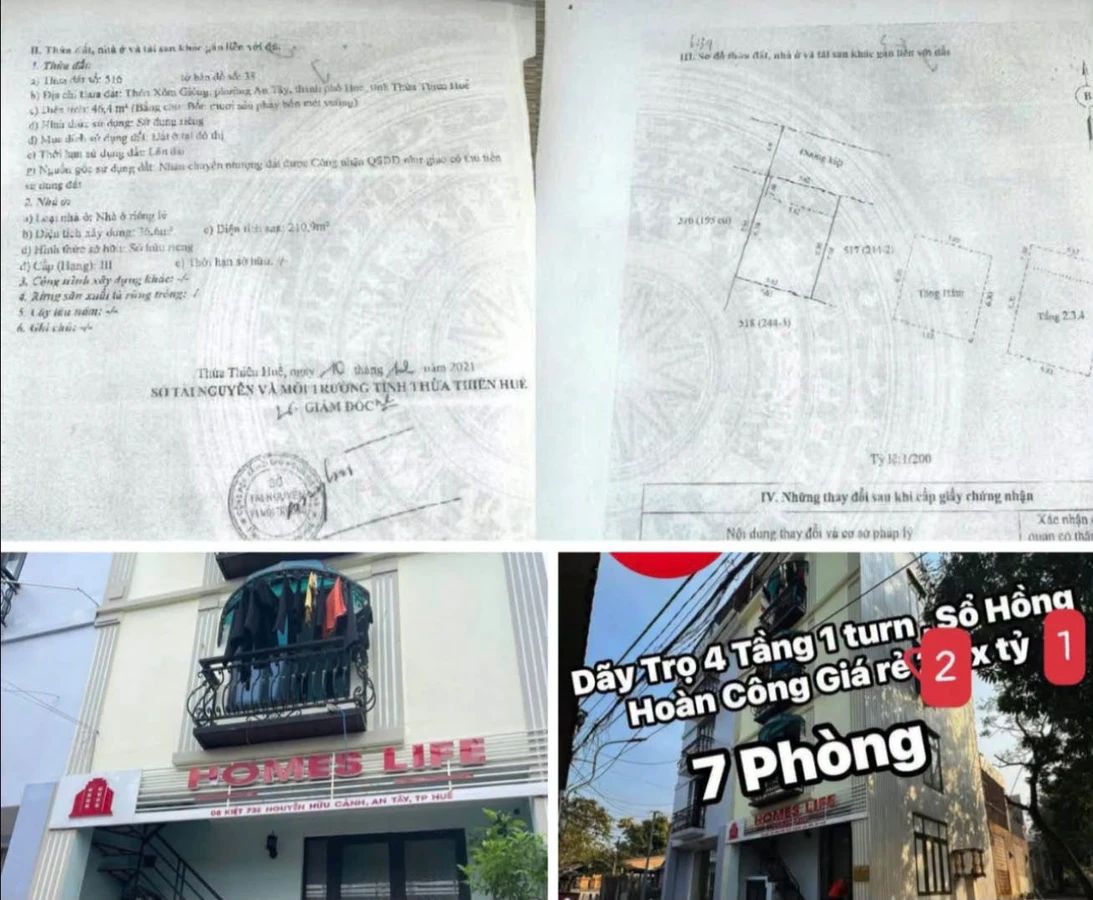 Bán nhà trọ 3 tầng 46.4m² Nguyễn Hữu Cảnh, Huế - Ảnh 1