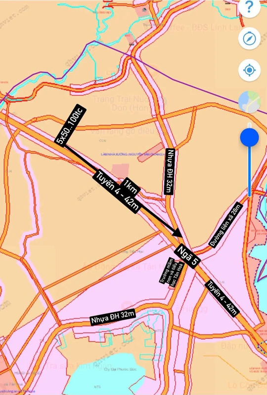 Bán đất nền 100m² Tân Hoà, Đồng Phú, giá 550 triệu