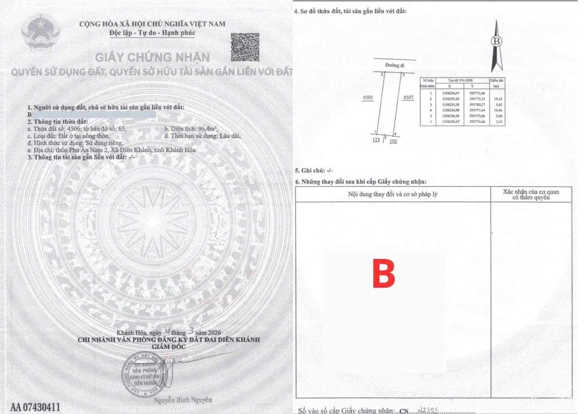Bán đất ở 95,4m² gần 100m² Diên An 1,86 tỷ - Ảnh thu nhỏ 2