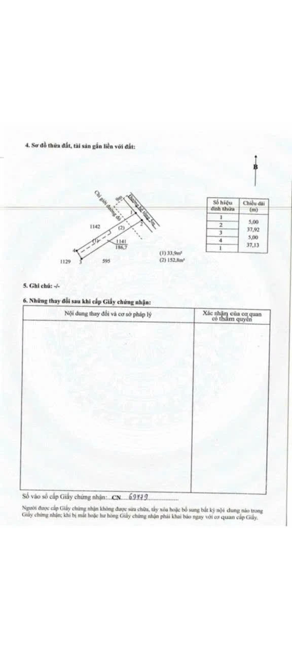 Bán đất 5x38 Mỹ Hạnh Nam 820 triệu - Ảnh 1