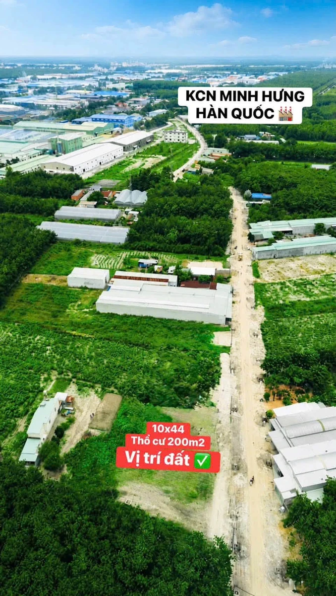 Bán 2 lô đất xây trọ KCN Minh Hưng, 225m2 - Ảnh thu nhỏ 2