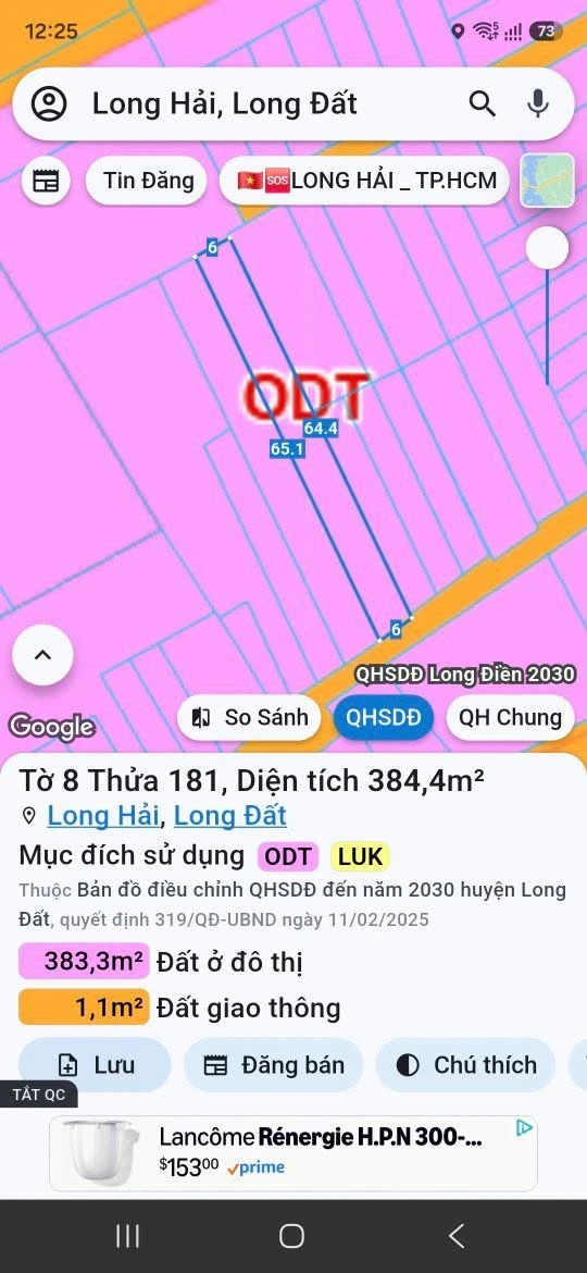 Bán đất mặt tiền Long Hải 384m² gần biển - Ảnh thu nhỏ 3