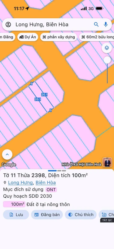 Bán đất 100m² Phường Long Hưng, Bình Dương 2.5 tỷ