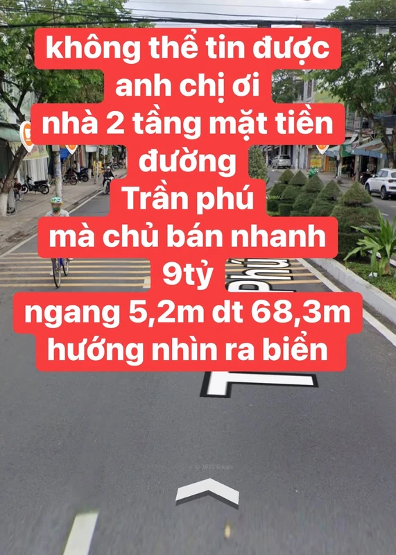 Bán nhà 2 tầng mặt tiền Trần Phú gần BV Vinmec, 68m², Nha Trang