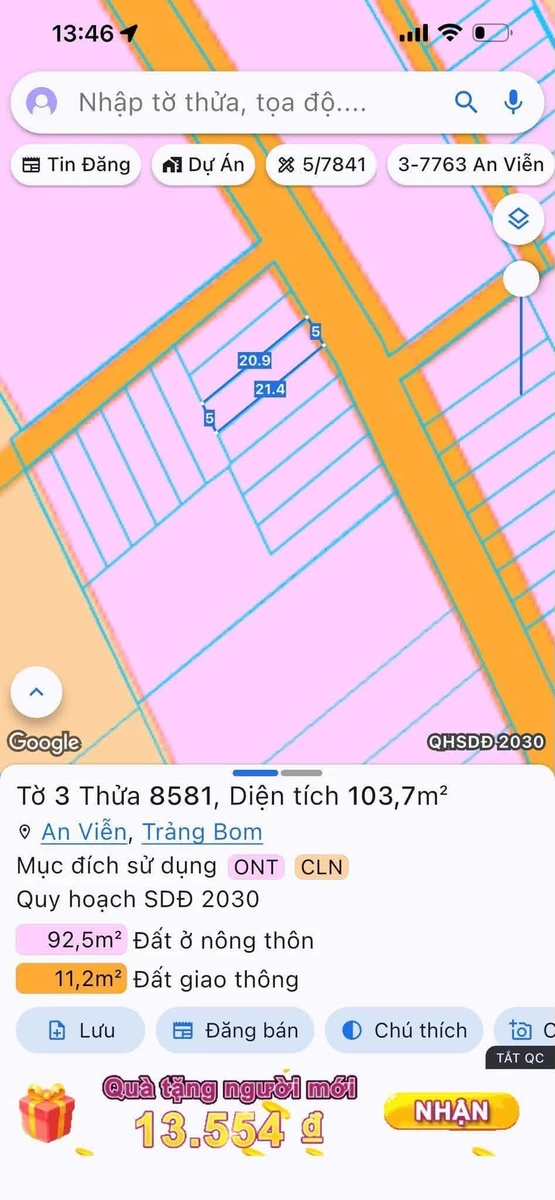Bán đất nền 100m² An Viễn gần KCN Giang Điền, Đồng Nai - Ảnh 1