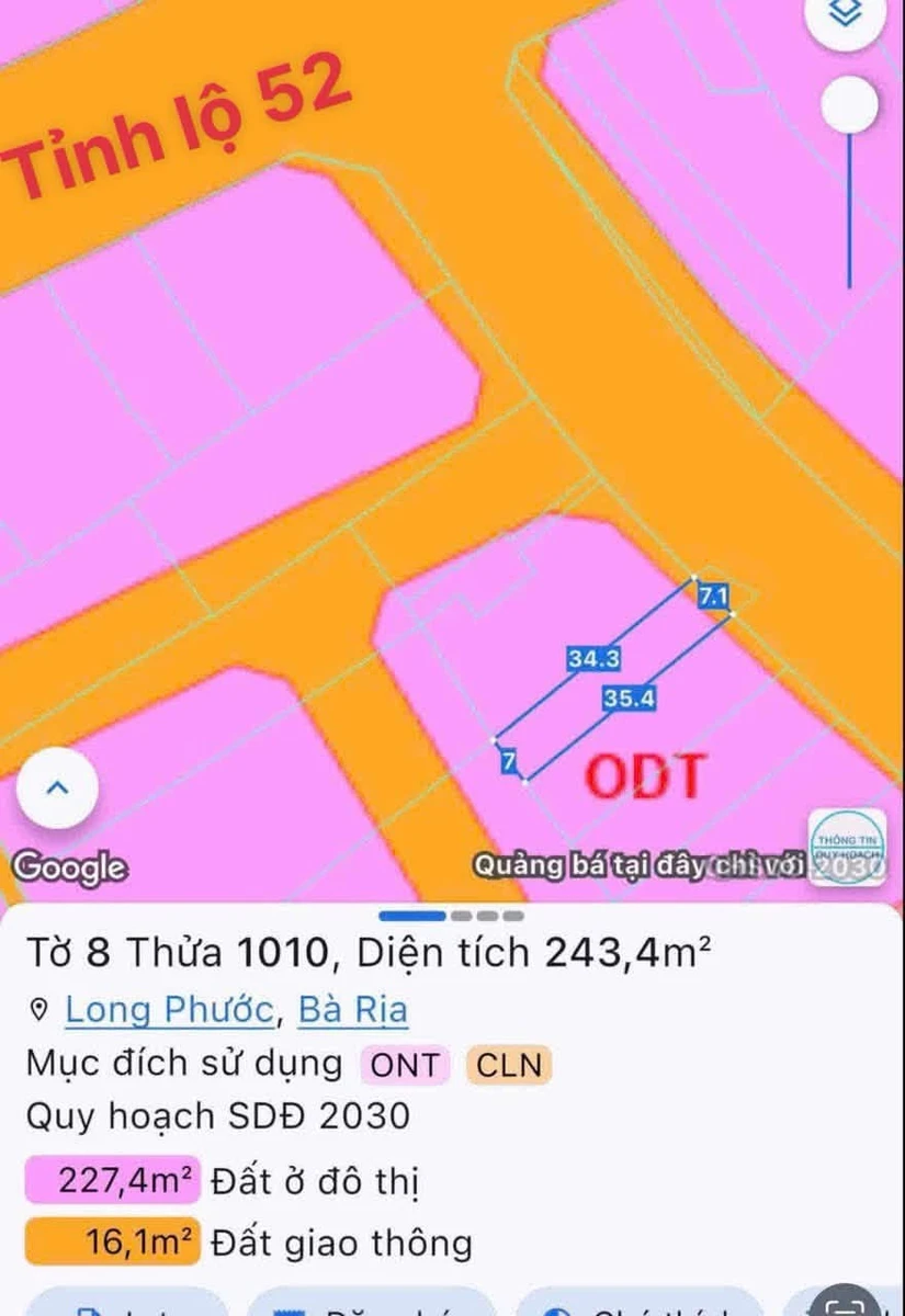 Bán đất mặt tiền Đường 78 Long Phước Tam Long 245m² - Ảnh 1