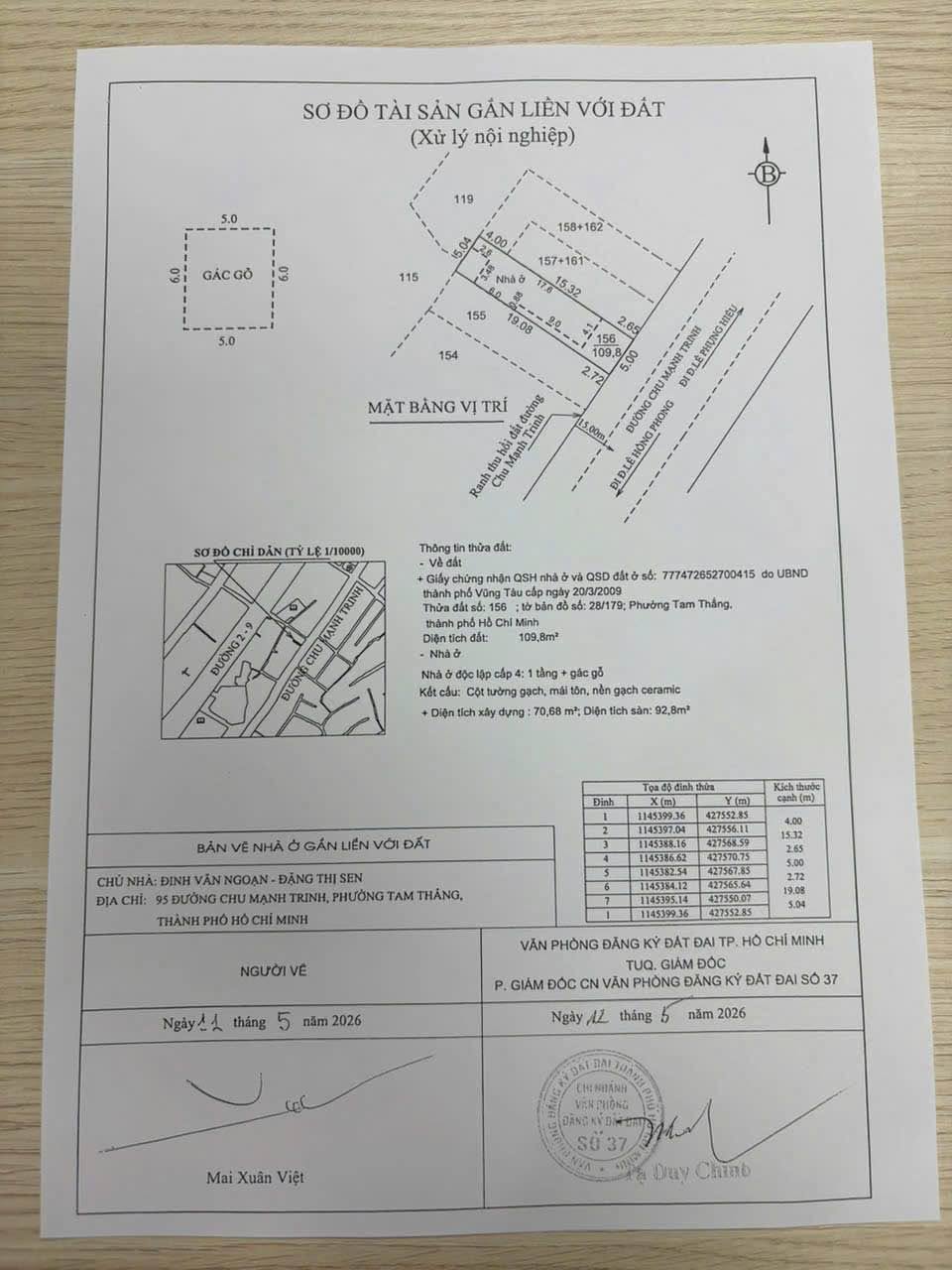 Bán nhà cấp 4 110m2 mặt tiền Chu Mạnh Trinh, Vũng Tàu, giá 12,4 tỷ - Ảnh thu nhỏ 2