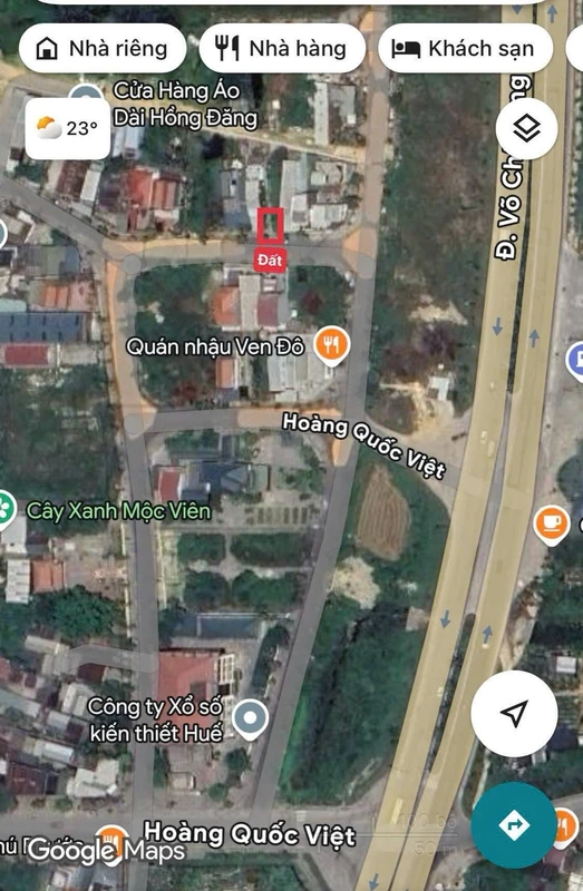 Bán lô góc đất 100m² KQH Hoàng Quốc Việt trung tâm TP Huế