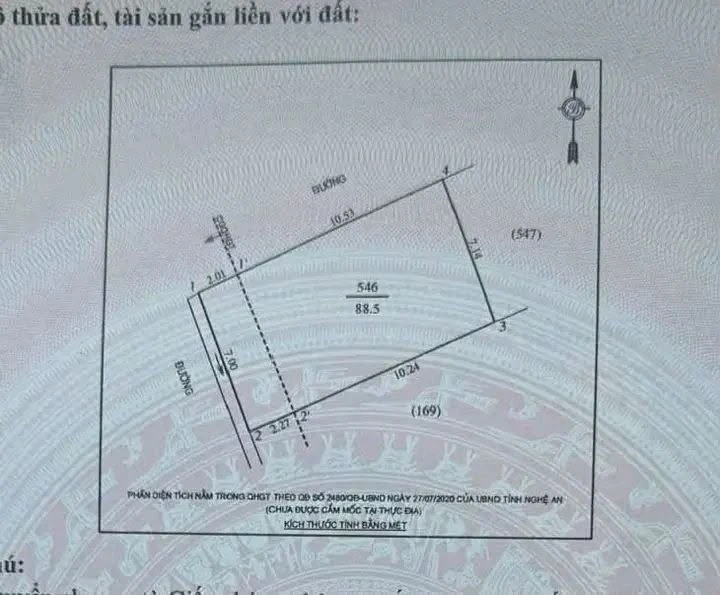 Bán lô góc 88.5m² mặt Cao Huy Tuân, giá 2 tỷ - Ảnh 1