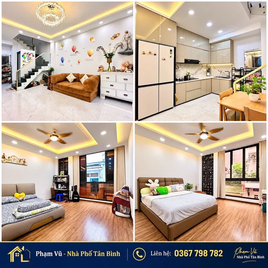 Bán nhà phố Tân Bình 4 tầng 40m² sổ hồng riêng 6 tỷ - Ảnh 1