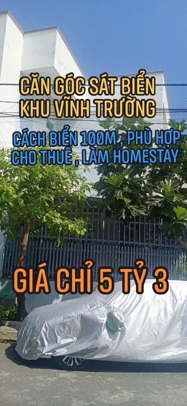 Bán căn góc sát biển Vĩnh Trường 64.6m² giá 5 tỷ 300