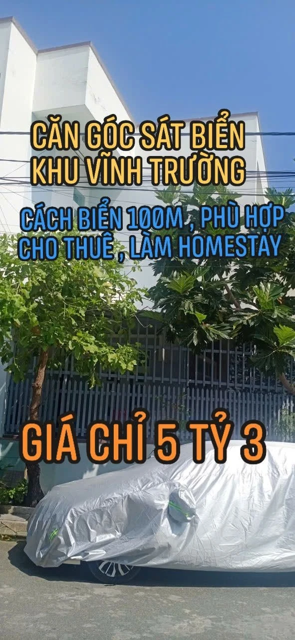 Bán căn góc sát biển Vĩnh Trường 64.6m² giá 5 tỷ 300 - Ảnh 1