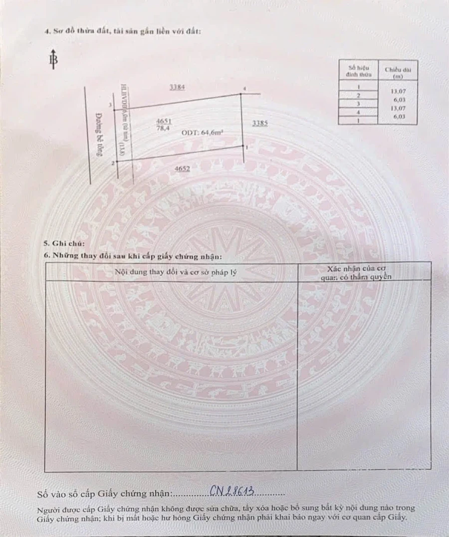 Bán đất Minh Hưng 78,4m2 gần KCN, 290 triệu - Ảnh thu nhỏ 5