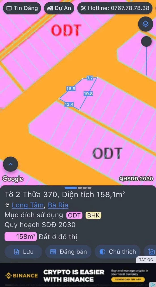 Bán lô góc 2 mặt tiền 158m2 Phường Tạm Long - Ảnh thu nhỏ 5