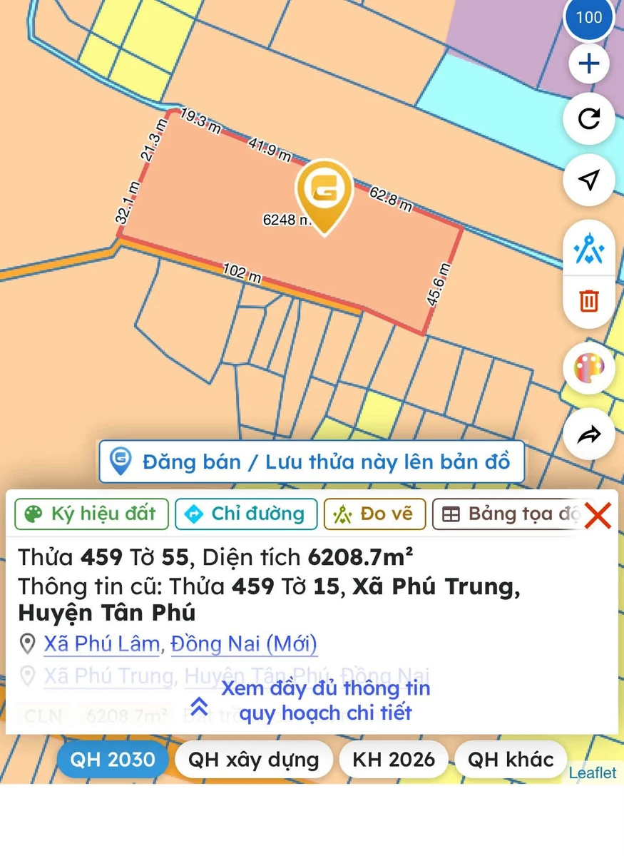 Bán đất vườn 6.208m² Phú Lâm Đồng Nai, gần Quốc lộ 20 - Ảnh 1