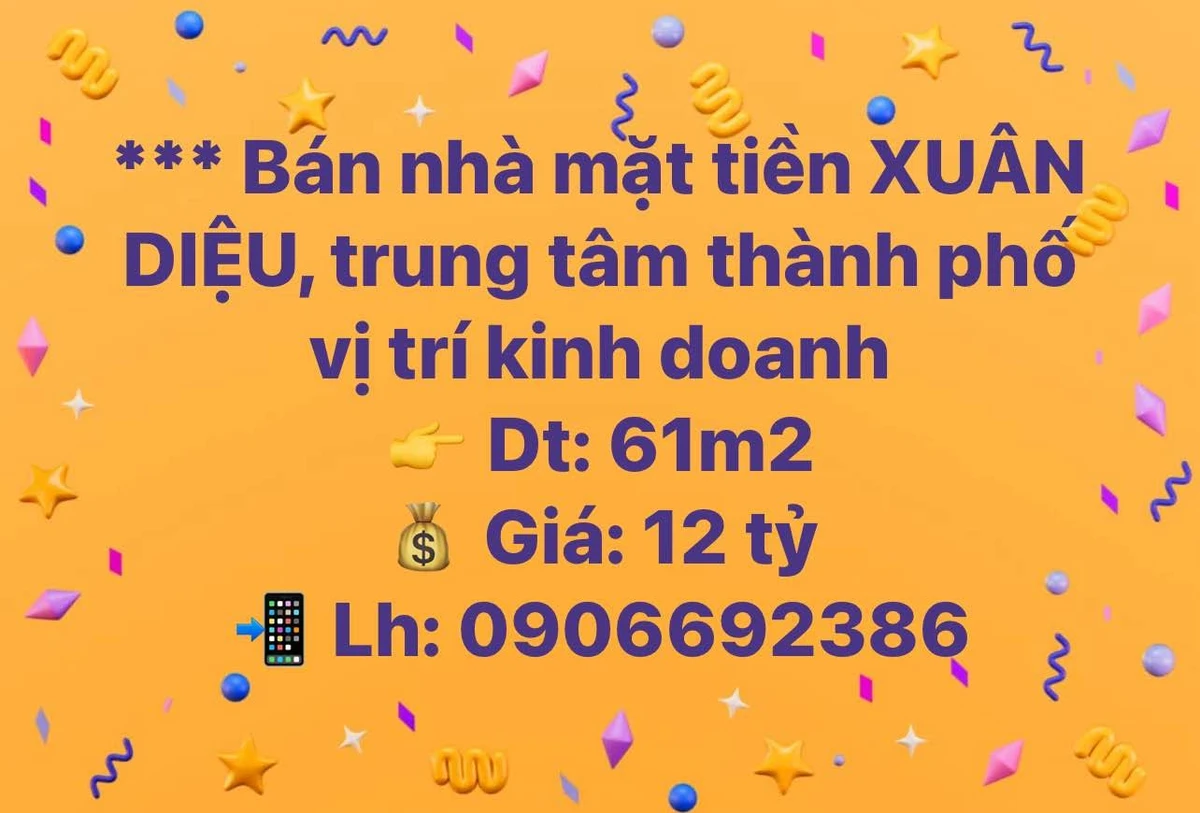 Bán nhà mặt tiền Xuân Diệu 61m2, 12 tỷ - Ảnh 1