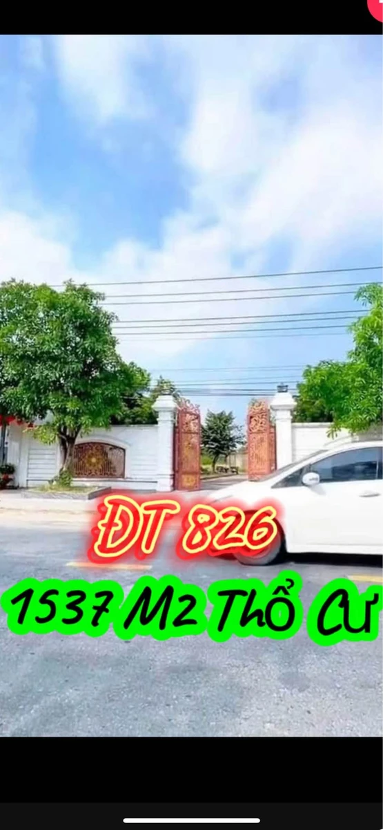 Bán lô đất 1.537m² mặt tiền đường Tỉnh Lộ 826, Cần Đước, Long An - Ảnh 1