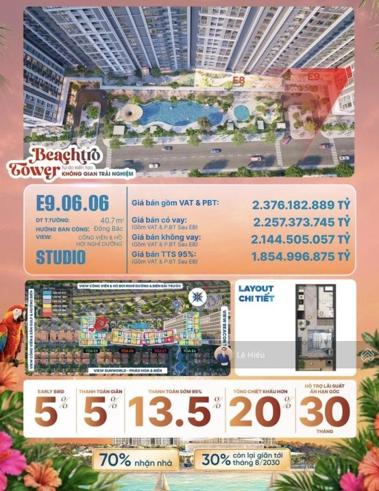 Giỏ hàng ngoại giao Sun Group giá tốt tháng 10. Studio-1PN-2PN-3PN CK 24,5%. Chọn căn đẹp - Ảnh thu nhỏ 4