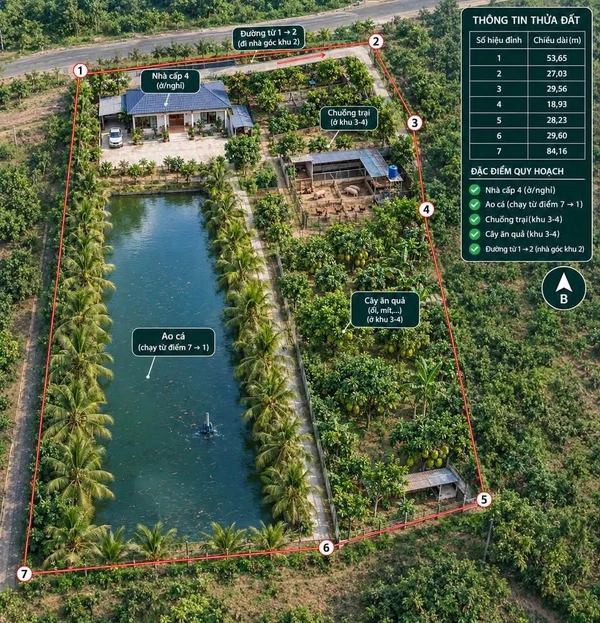 Bán trang trại 3700m2 tại Nam Đàn, Nghệ An, 7 tỷ