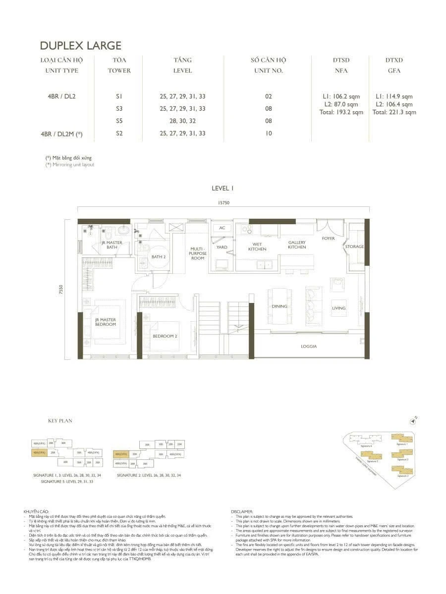 Bán căn hộ duplex Lumi 193,2m2 4PN, giá hợp đồng 16,1 tỷ, Capital Land - Ảnh 1