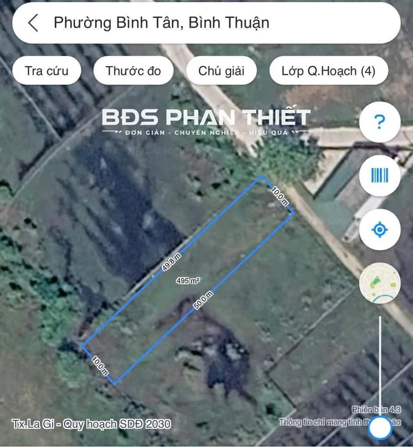 Bán đất Phan Thiết 498 m², 1 tỷ 950 triệu