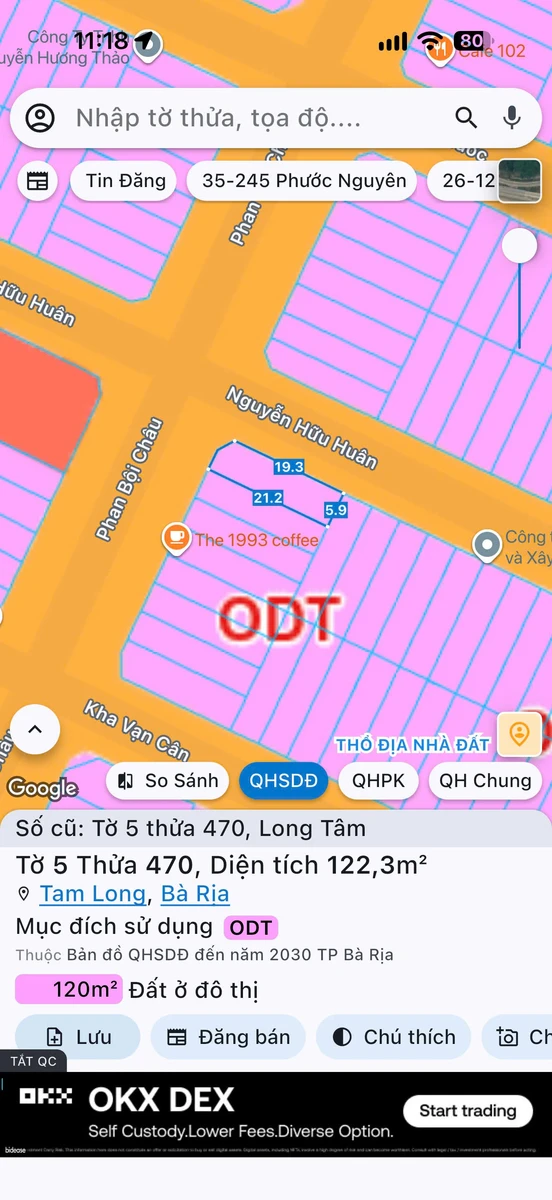 Bán đất góc 2 mặt tiền 122m2 Bà Rịa - Ảnh thu nhỏ 5