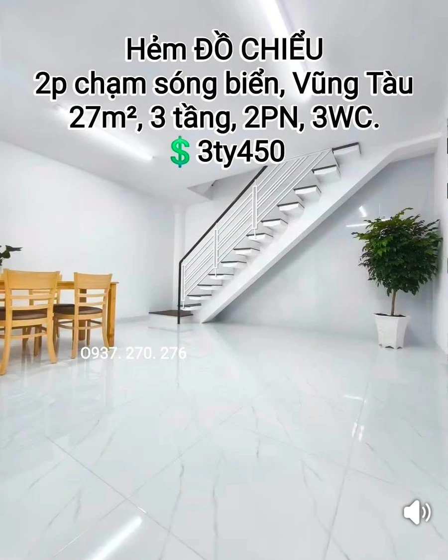 Bán nhà 3 tầng 81m² sát Đồ Chiểu, gần biển Vũng Tàu 3 tỷ 450 - Ảnh thu nhỏ 2