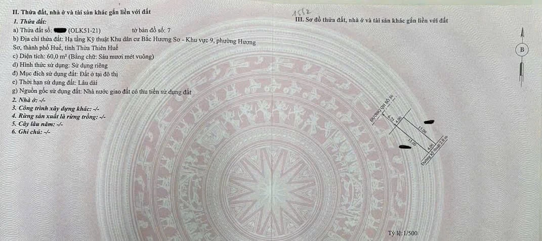 Bán đất mặt tiền đường Bãi Sậy 5 KQH Hương Sơ 60m2, sổ hồng, giá 1,29 tỷ - Ảnh thu nhỏ 4