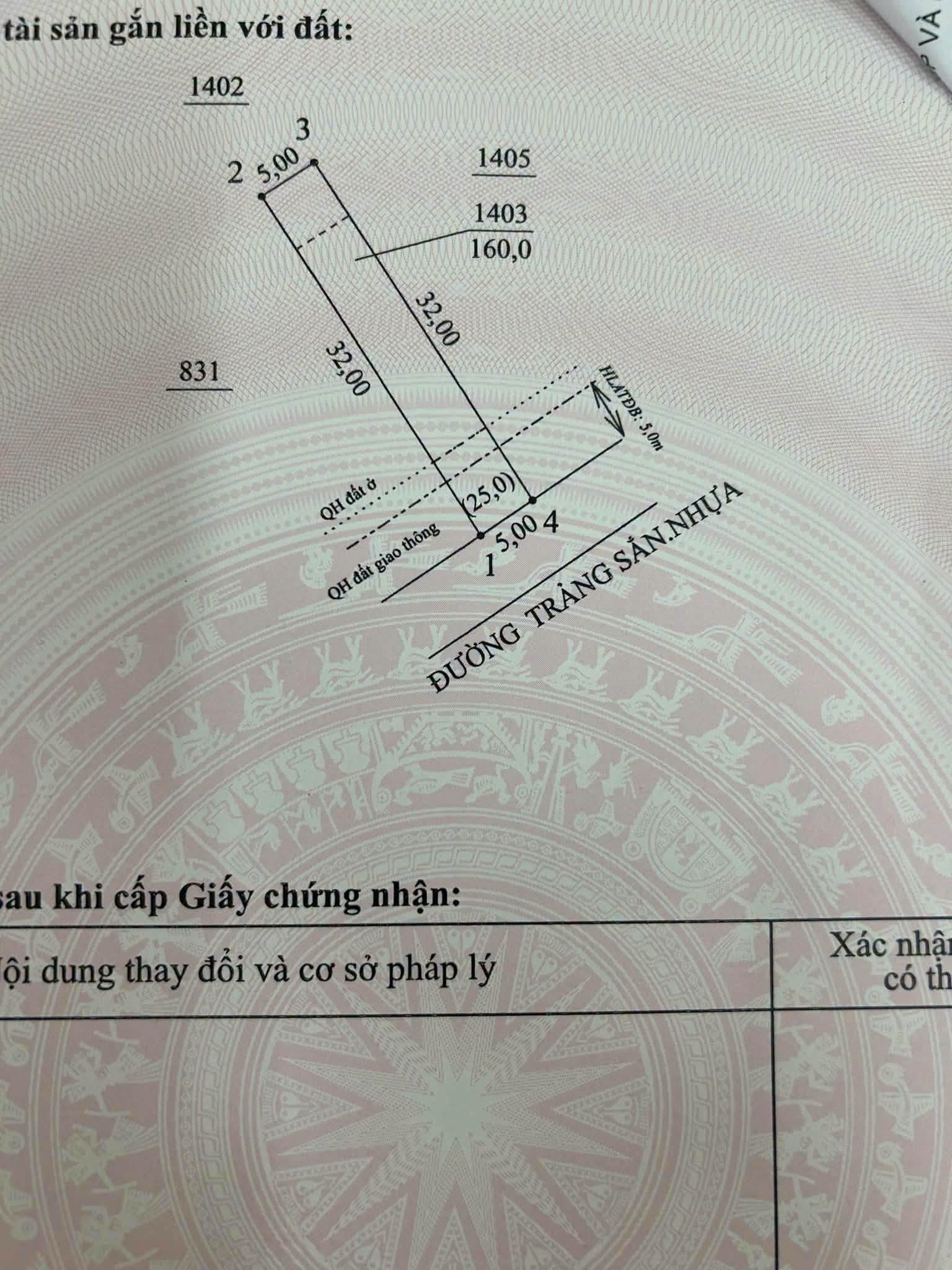 Bán đất Nhựa Trảng Sắn 160m² 1 tỷ 1