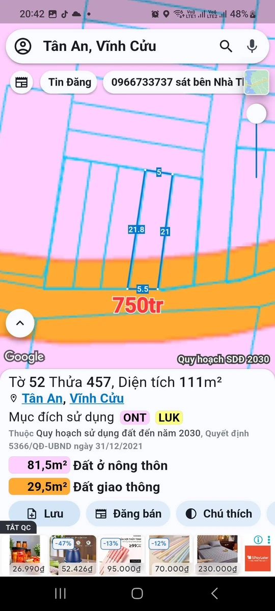 Bán đất nền sổ riêng, thổ cư giá từ 750 triệu tại Tân An, Đồng Nai - Ảnh thu nhỏ 5
