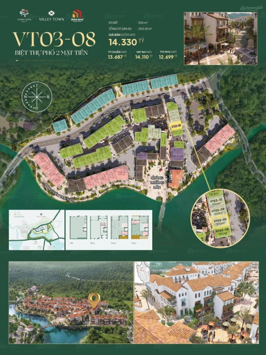 Hiếm có căn biệt thự phố 2 mặt tiền còn xót lại phân khu Valley Town, view quảng trường trung tâm - Ảnh 1