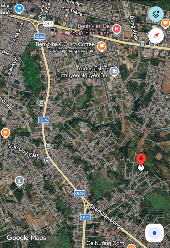 Bán đất lô góc 2 mặt tiền hẻm Ngô Chí Quốc, gần vòng xoay KM5, Buôn Ma Thuột, giá 2 tỷ