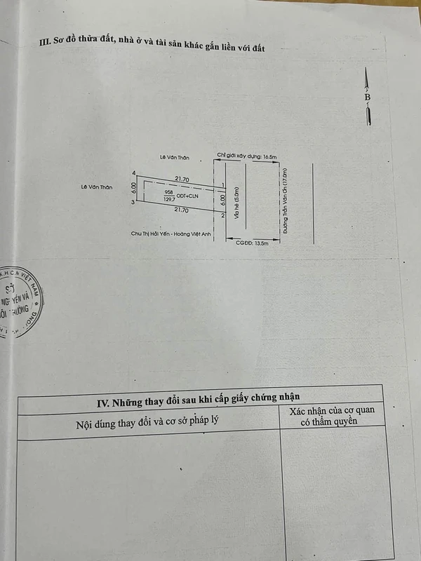 Bán đất mặt tiền Trần Văn Ơn Phú Hòa 126m² 13 tỷ