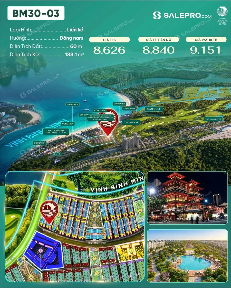 Liền kề 183 m² Vinhomes Global Gate Hạ Long, 8,6 tỷ - Ảnh 1