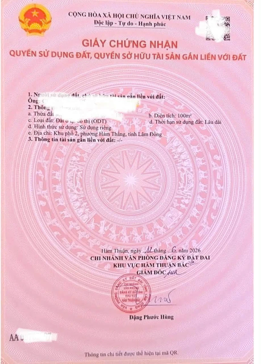 Bán lô đất 100m2 mặt tiền Gò Tranh, Phan Thiết - Ảnh thu nhỏ 2