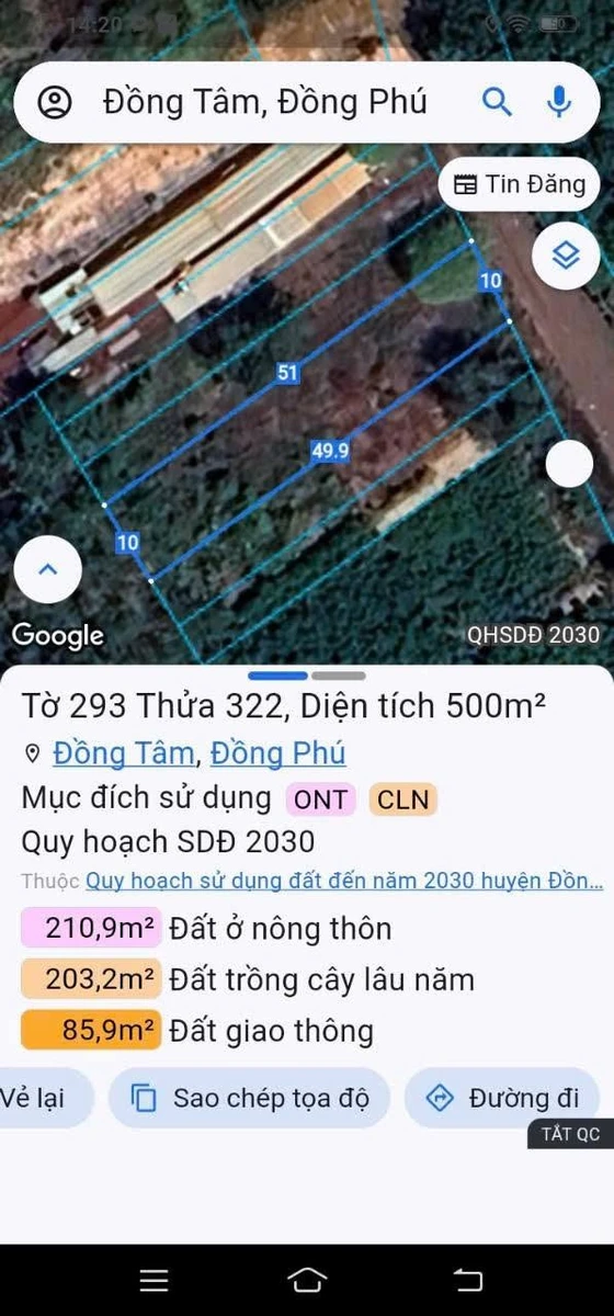 Bán đất nền 200m² mặt tiền 10m Bình Tân gần chợ Tân Phước - Ảnh thu nhỏ 2