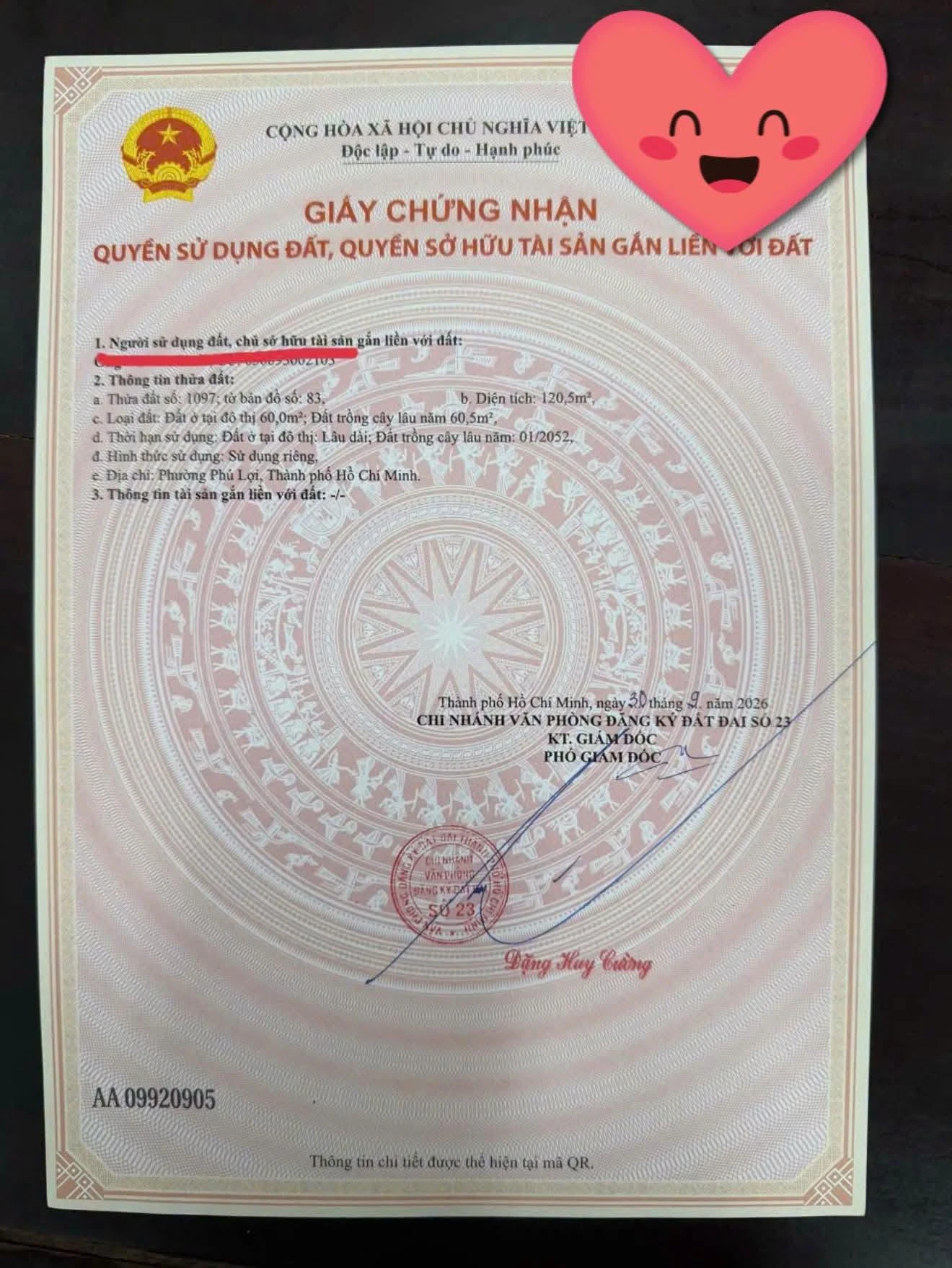 Bán đất Phú Lợi 60m² giá 2,59 tỷ - Ảnh 1