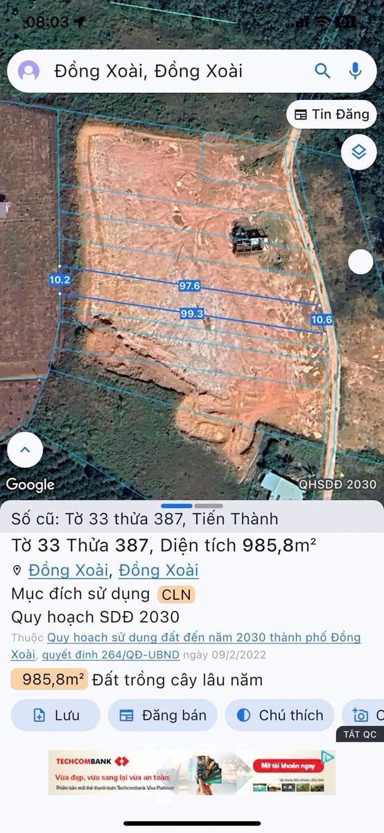 Bán đất 990m² KCN Đồng Xoài 2, Đồng Nai, 600 triệu - Ảnh thu nhỏ 4