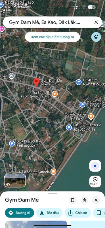 Bán lô đất 2 mặt tiền 5x75m, thổ cư 70m2, trục đường ra Hồ Eakao, giá 4,3 tỷ